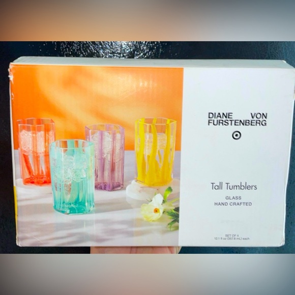 24HR DROP ⬇️ DVF X Target 4PC Tall Glass Drinkware Set - Picture 2 of 4